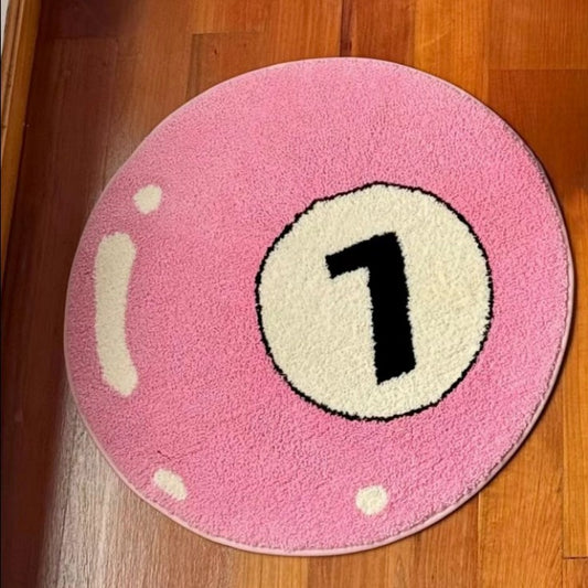 Pink 8 Ball Rug
