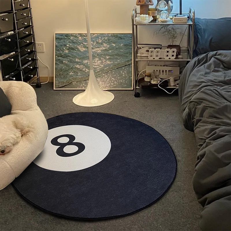 Black 8 Ball Rug