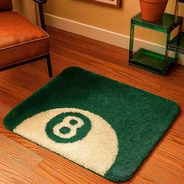 8 Ball Square Rug