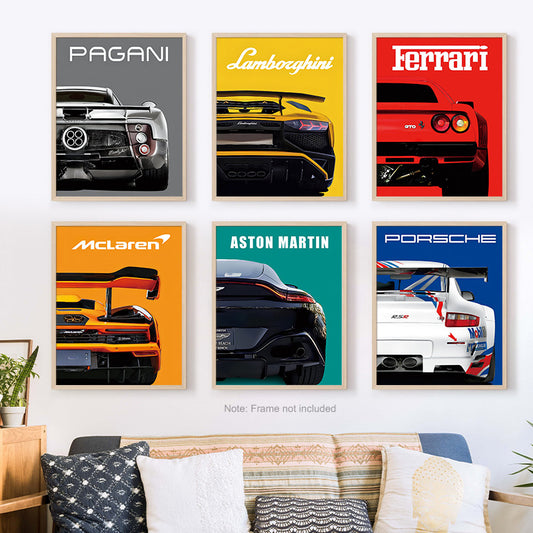 Race Car Poster Random Brand