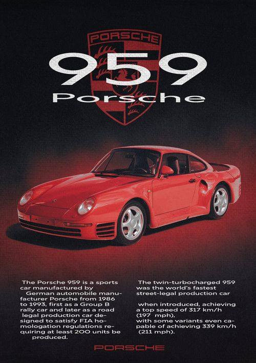 Vintage Sports Car Poster