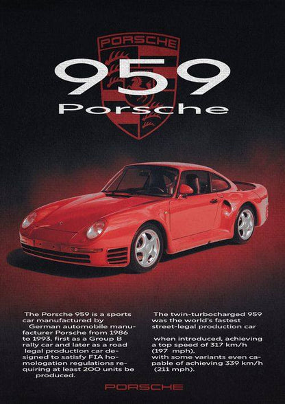 Vintage Sports Car Poster