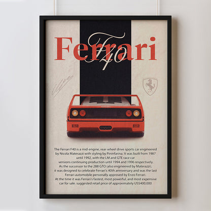 Vintage Sports Car Poster