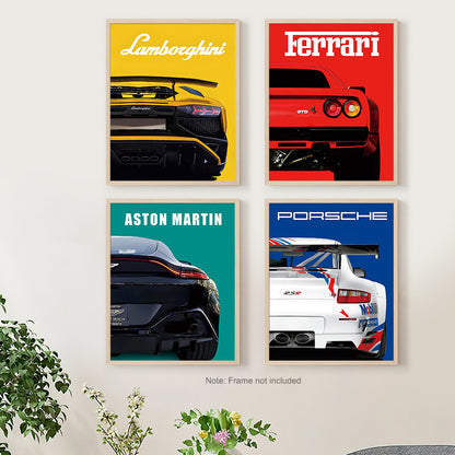Race Car Poster Random Brand