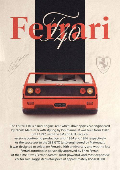 Vintage Sports Car Poster