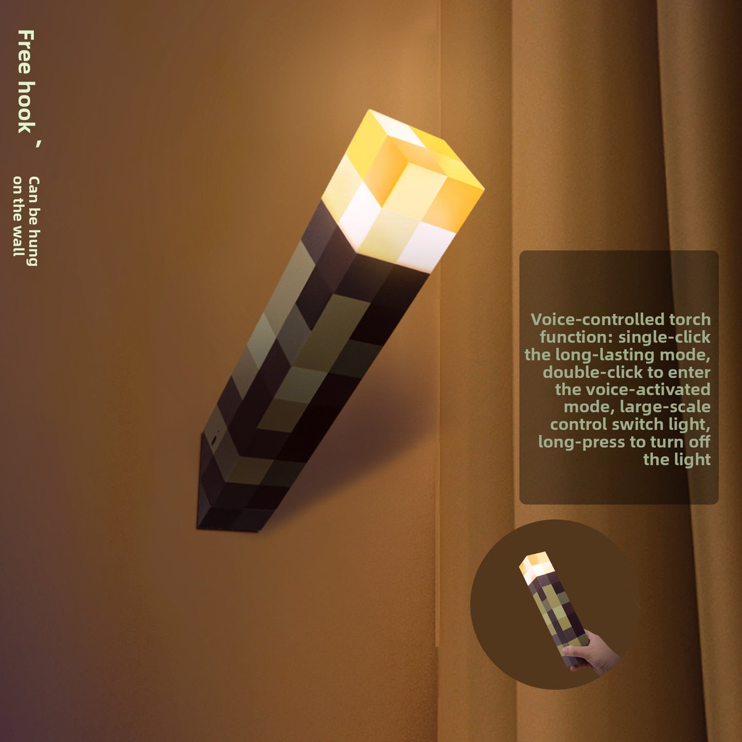 Minecraft Torch Night Light